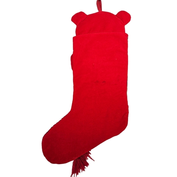 Vintage Needlepoint Teddy Bear 3D Christmas Stocking 20 Inch Holiday Decor‎ - Picture 4 of 6